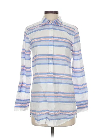 Pre-owned J.crew Factory Store Long Sleeve Button Down Shirt In Blue