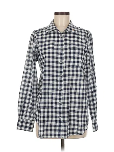 Pre-owned J.crew Factory Store Long Sleeve Button Down Shirt In Blue