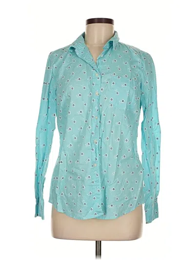 Pre-owned J.crew Factory Store Long Sleeve Button Down Shirt In Blue