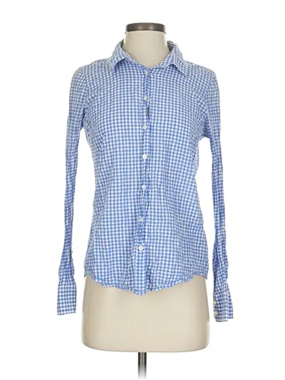 Pre-owned J.crew Factory Store Long Sleeve Button Down Shirt In Blue