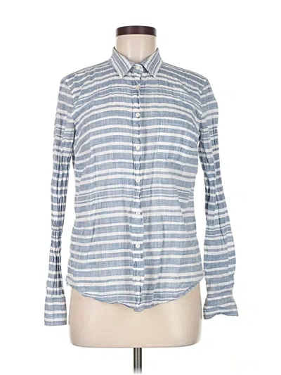 Pre-owned J.crew Factory Store Long Sleeve Button Down Shirt In Blue
