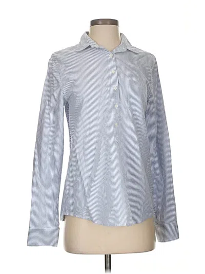 Pre-owned J.crew Factory Store Long Sleeve Button Down Shirt In Blue