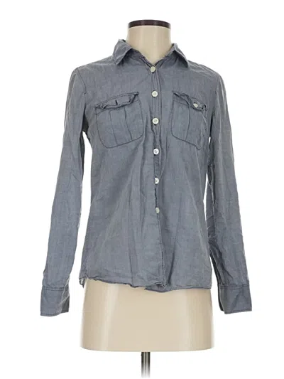 Pre-owned J.crew Factory Store Long Sleeve Button Down Shirt In Blue