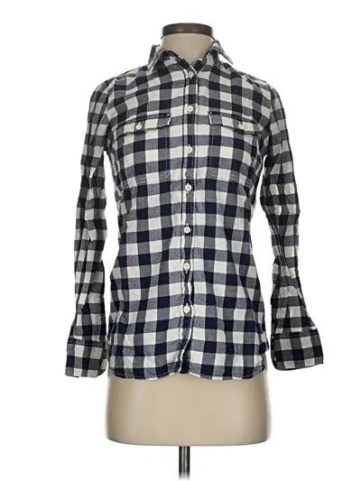 Pre-owned J.crew Factory Store Long Sleeve Button Down Shirt In Blue