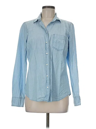 Pre-owned J.crew Factory Store Long Sleeve Button Down Shirt In Blue