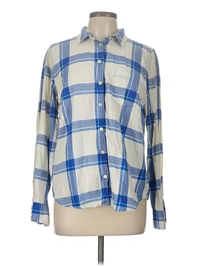 Pre-owned J.crew Factory Store Long Sleeve Button Down Shirt In Blue