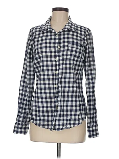 Pre-owned J.crew Factory Store Long Sleeve Button Down Shirt In Blue