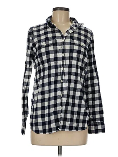 Pre-owned J.crew Factory Store Long Sleeve Button Down Shirt In Blue