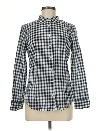J.crew Factory Store Long Sleeve Button Down Shirt In Blue