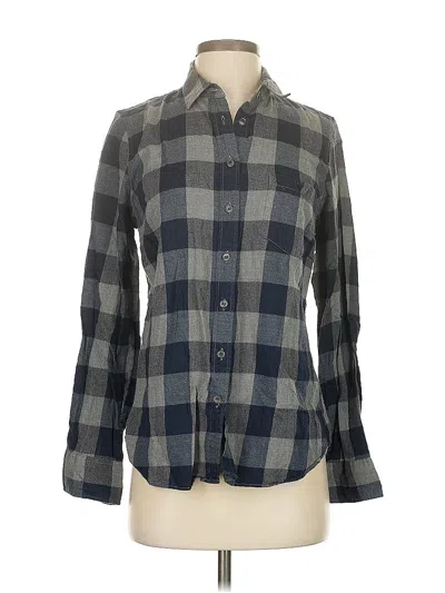Pre-owned J.crew Factory Store Long Sleeve Button Down Shirt In Gray