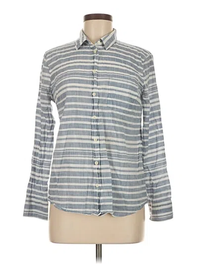 Pre-owned J.crew Factory Store Long Sleeve Button Down Shirt In Gray