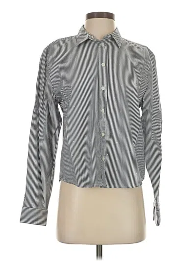 Pre-owned J.crew Factory Store Long Sleeve Button Down Shirt In Gray
