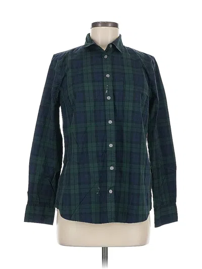 Pre-owned J.crew Factory Store Long Sleeve Button Down Shirt In Green
