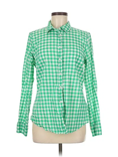 Pre-owned J.crew Factory Store Long Sleeve Button Down Shirt In Green