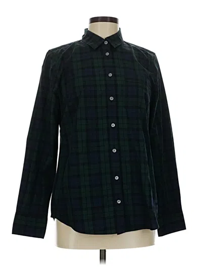 Pre-owned J.crew Factory Store Long Sleeve Button Down Shirt In Green