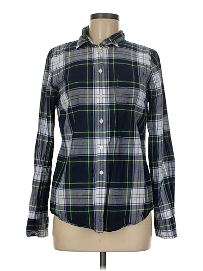 Pre-owned J.crew Factory Store Long Sleeve Button Down Shirt In Green