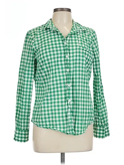 Pre-owned J.crew Factory Store Long Sleeve Button Down Shirt In Green