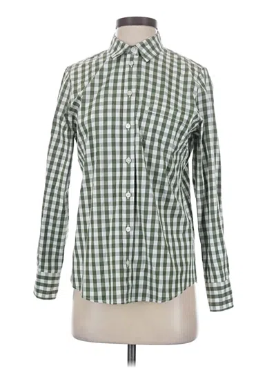 Pre-owned J.crew Factory Store Long Sleeve Button Down Shirt In Green