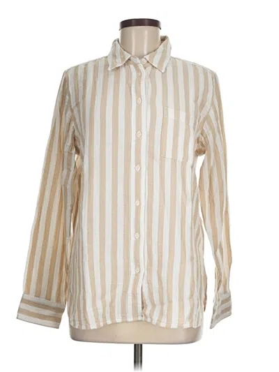 J.crew Factory Store Long Sleeve Button Down Shirt In Neutral