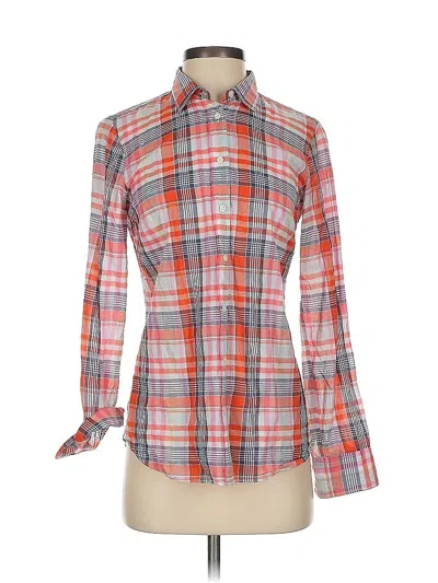 Pre-owned J.crew Factory Store Long Sleeve Button Down Shirt In Orange