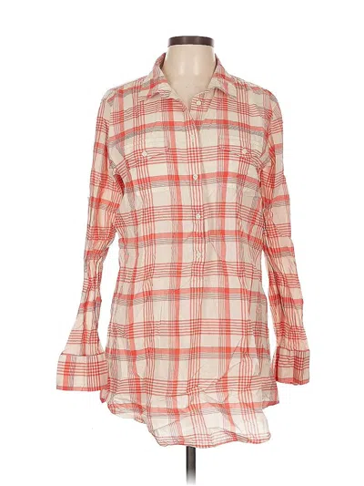 Pre-owned J.crew Factory Store Long Sleeve Button Down Shirt In Orange