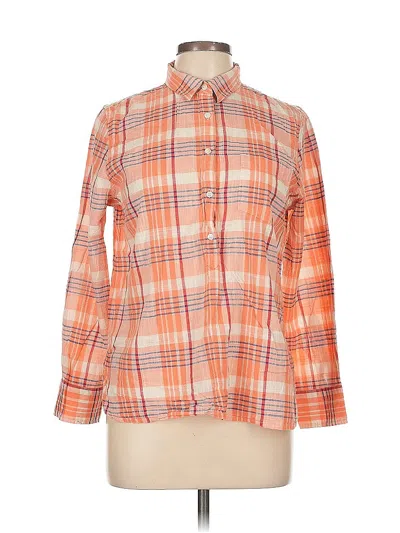 Pre-owned J.crew Factory Store Long Sleeve Button Down Shirt In Orange