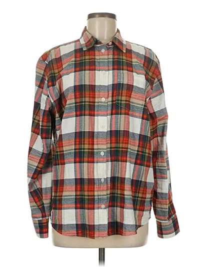 Pre-owned J.crew Factory Store Long Sleeve Button Down Shirt In Orange