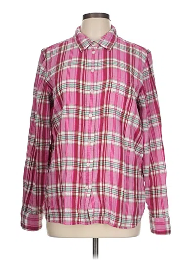Pre-owned J.crew Factory Store Long Sleeve Button Down Shirt In Pink