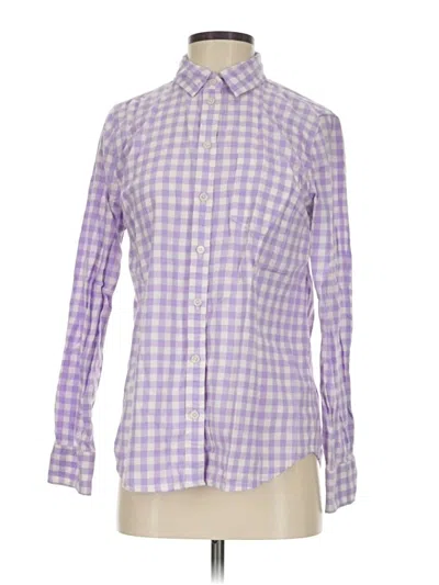 Pre-owned J.crew Factory Store Long Sleeve Button Down Shirt In Purple