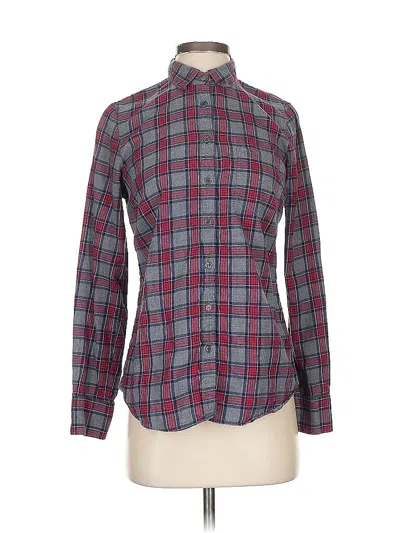 Pre-owned J.crew Factory Store Long Sleeve Button Down Shirt In Red