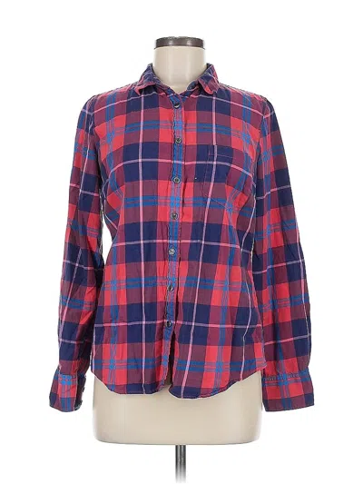 Pre-owned J.crew Factory Store Long Sleeve Button Down Shirt In Red