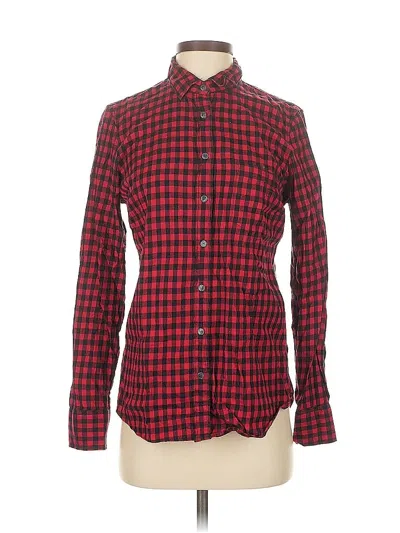 Pre-owned J.crew Factory Store Long Sleeve Button Down Shirt In Red