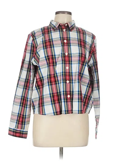 J.crew Factory Store Long Sleeve Button Down Shirt In Red