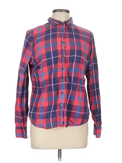 Pre-owned J.crew Factory Store Long Sleeve Button Down Shirt In Red