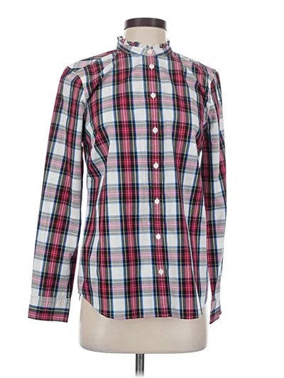 J.crew Factory Store Long Sleeve Button Down Shirt In Red