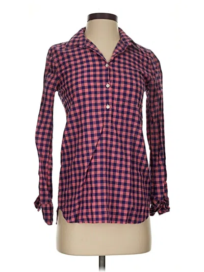 Pre-owned J.crew Factory Store Long Sleeve Button Down Shirt In Red