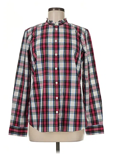 J.crew Factory Store Long Sleeve Button Down Shirt In Red