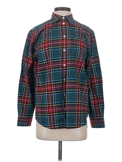 J.crew Factory Store Long Sleeve Button Down Shirt In Teal