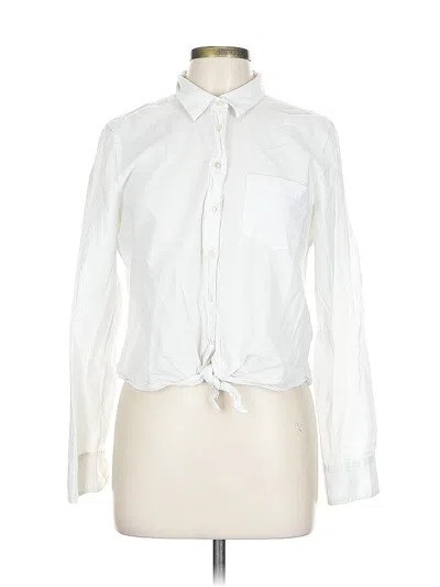 Pre-owned J.crew Factory Store Long Sleeve Button Down Shirt In White