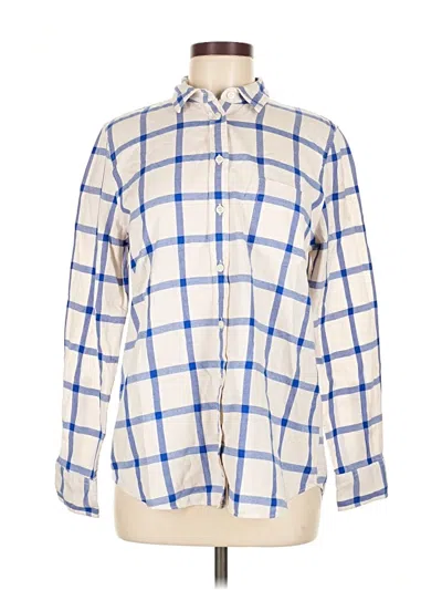 Pre-owned J.crew Factory Store Long Sleeve Button Down Shirt In White