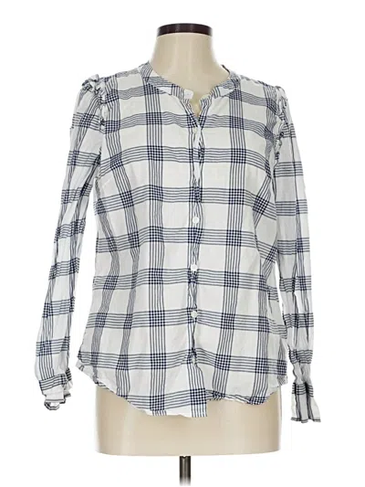 Pre-owned J.crew Factory Store Long Sleeve Button Down Shirt In White