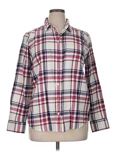 J.crew Factory Store Long Sleeve Button Down Shirt In White