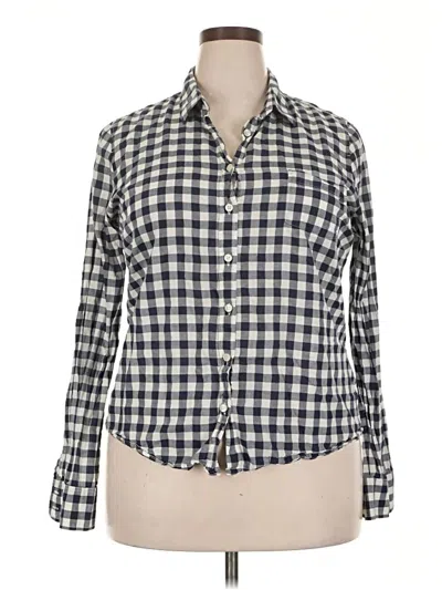 Pre-owned J.crew Factory Store Long Sleeve Button Down Shirt In White