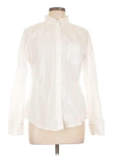 Pre-owned J.crew Factory Store Long Sleeve Button Down Shirt In White