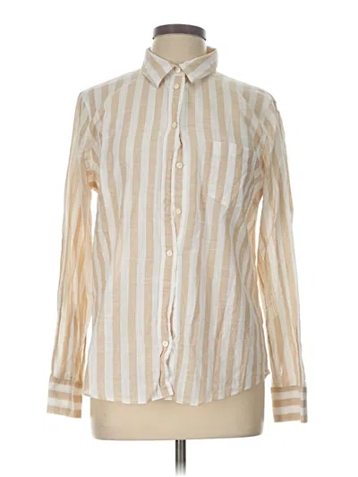 Pre-owned J.crew Factory Store Long Sleeve Button Down Shirt In White