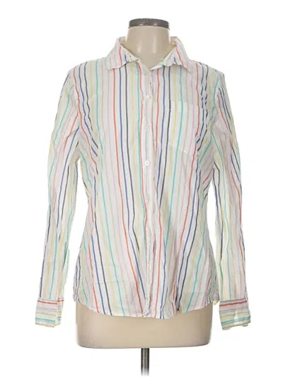 Pre-owned J.crew Factory Store Long Sleeve Button Down Shirt In White