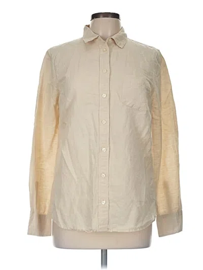 Pre-owned J.crew Factory Store Long Sleeve Button Down Shirt In White