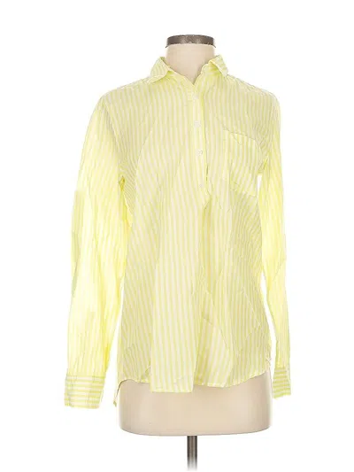 Pre-owned J.crew Factory Store Long Sleeve Button Down Shirt In Yellow