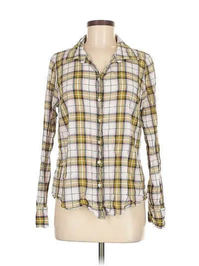 Pre-owned J.crew Factory Store Long Sleeve Button Down Shirt In Yellow