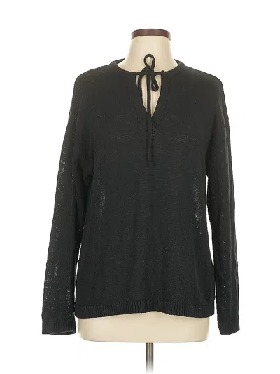 Pre-owned J.crew Factory Store Long Sleeve Henley Shirt In Black